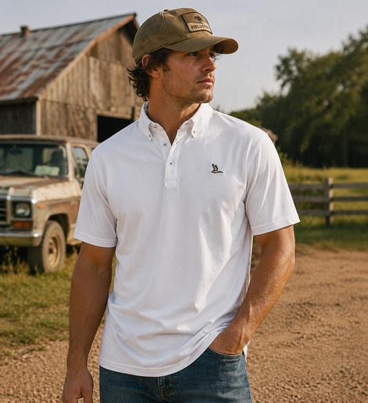 Men| Roost White solid polo