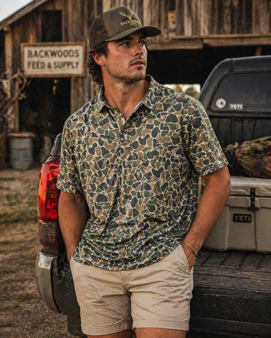 Fieldstone Backwoods Camo Polo