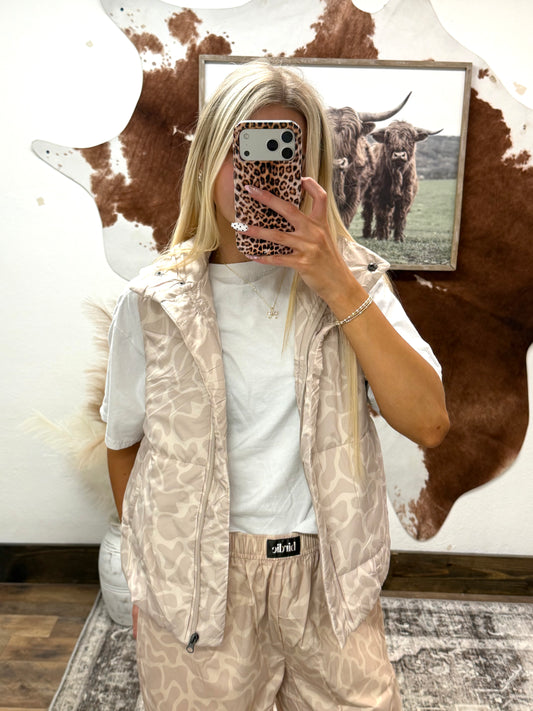 Light Camo Puffer Vest