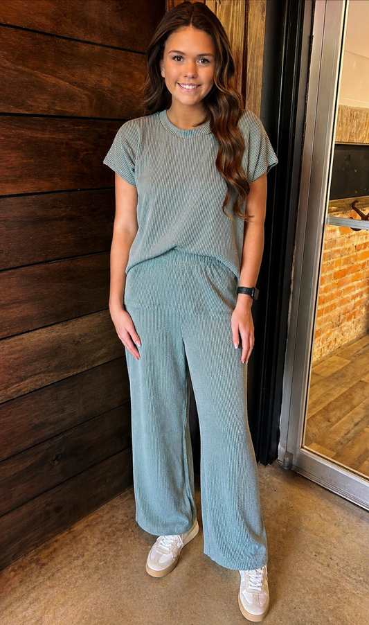 Dusty Blue Urban Pant Set