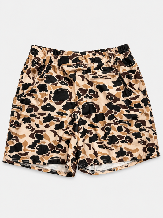 Mens| Orange Camo Shorts