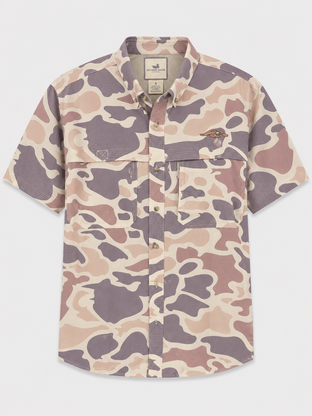 Mens| Waterfowl Tan Camo Button Down