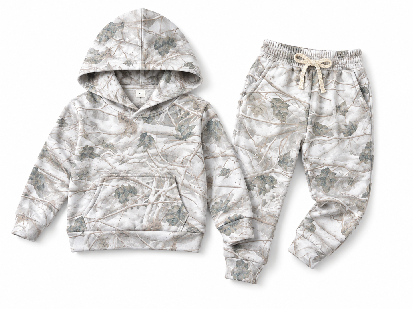 White Camo Pant Set