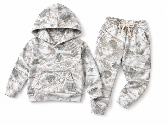 White Camo Pant Set
