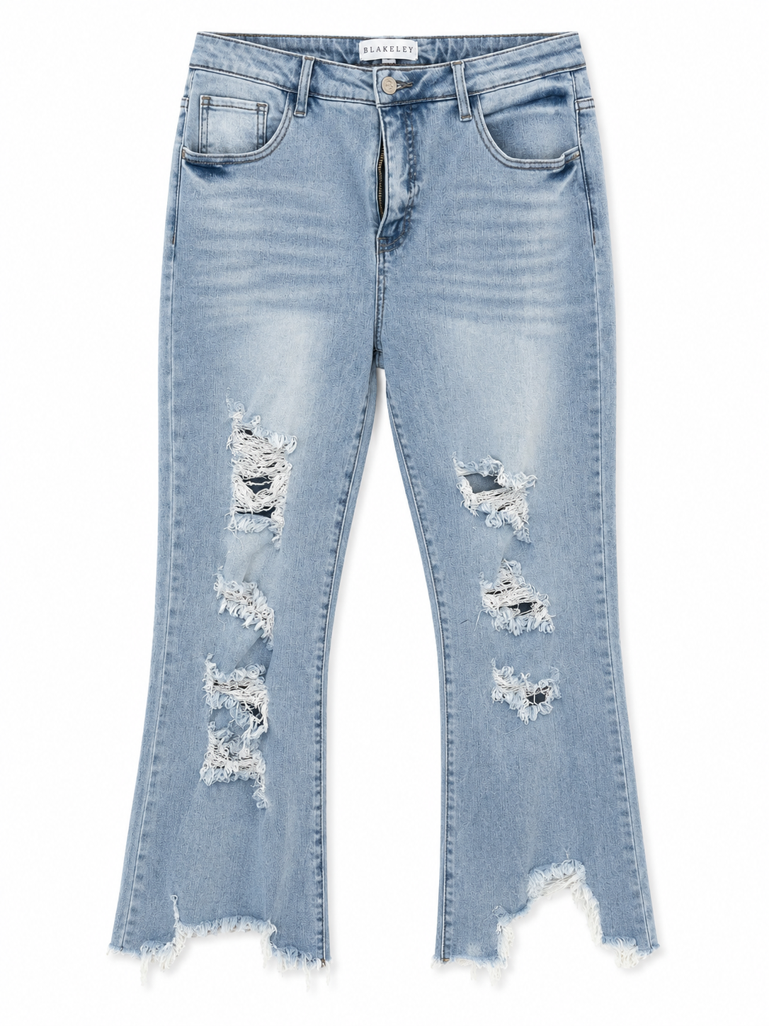 Curvy urban distressed jeans