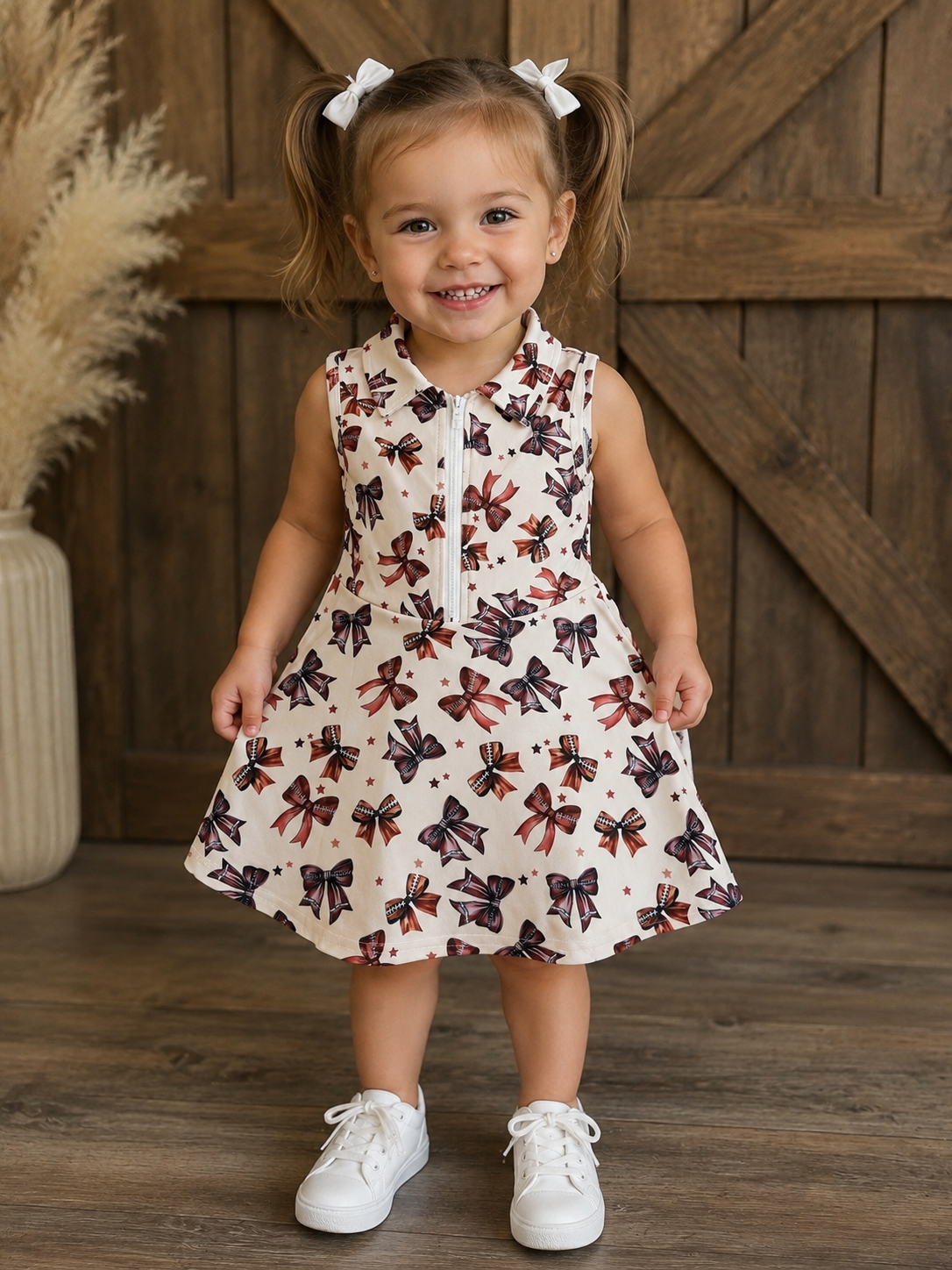 Girls | Football Bow Athletic Dress