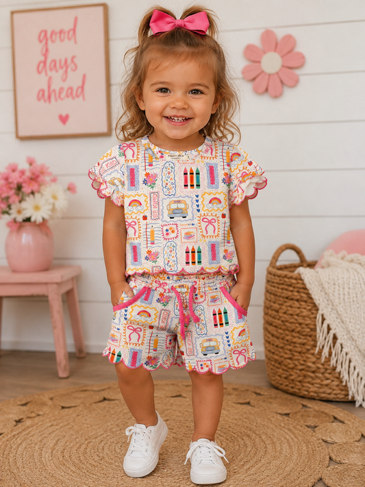 Schoolgirl Scalloped set