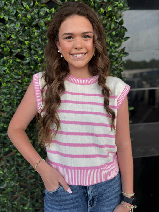 Candy Pink Sweater Vest