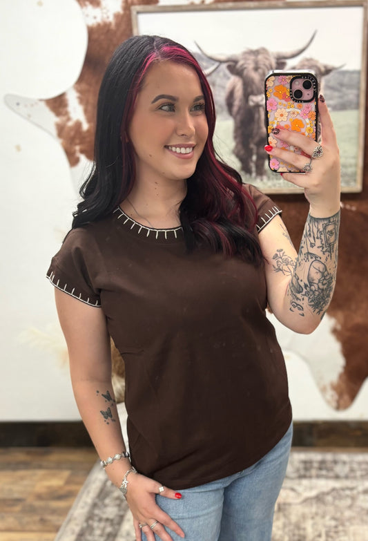 Chocolate Stitch Top