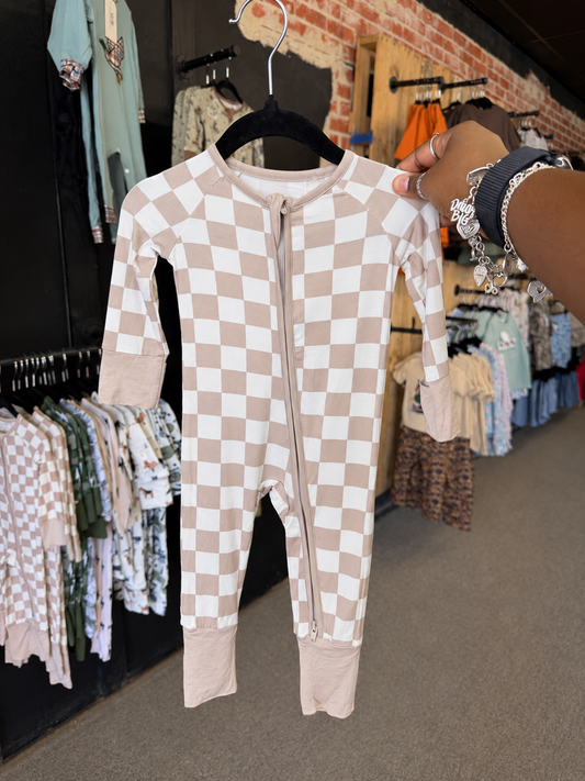 Cream Checkered Sleeper