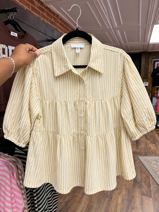 Maple&Cream Striped Blouse